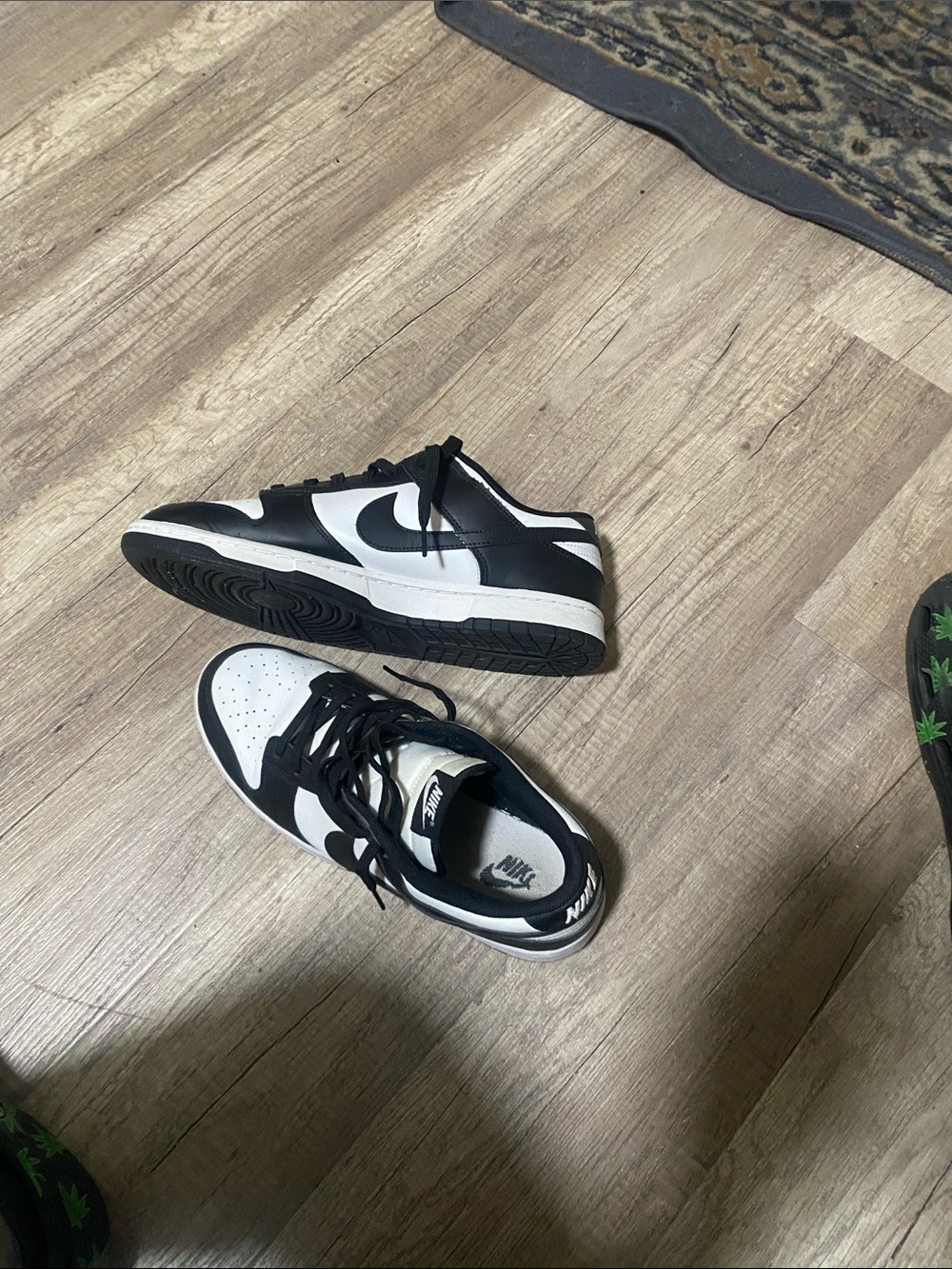 Nike Kids Black and White Low-Top Sneakers